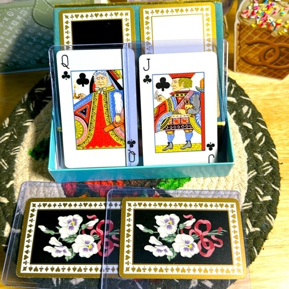 Vintage Tiffany & Co. Playing Cards Two Cards ONLY Jack & Queen of Clubs Sealed